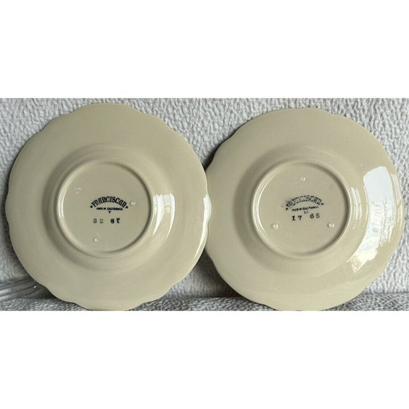 Vintage Franciscan Desert Rose Half Moon 2 Bread/dessert Plates 1949-1953 Unused - Picture 11 of 12